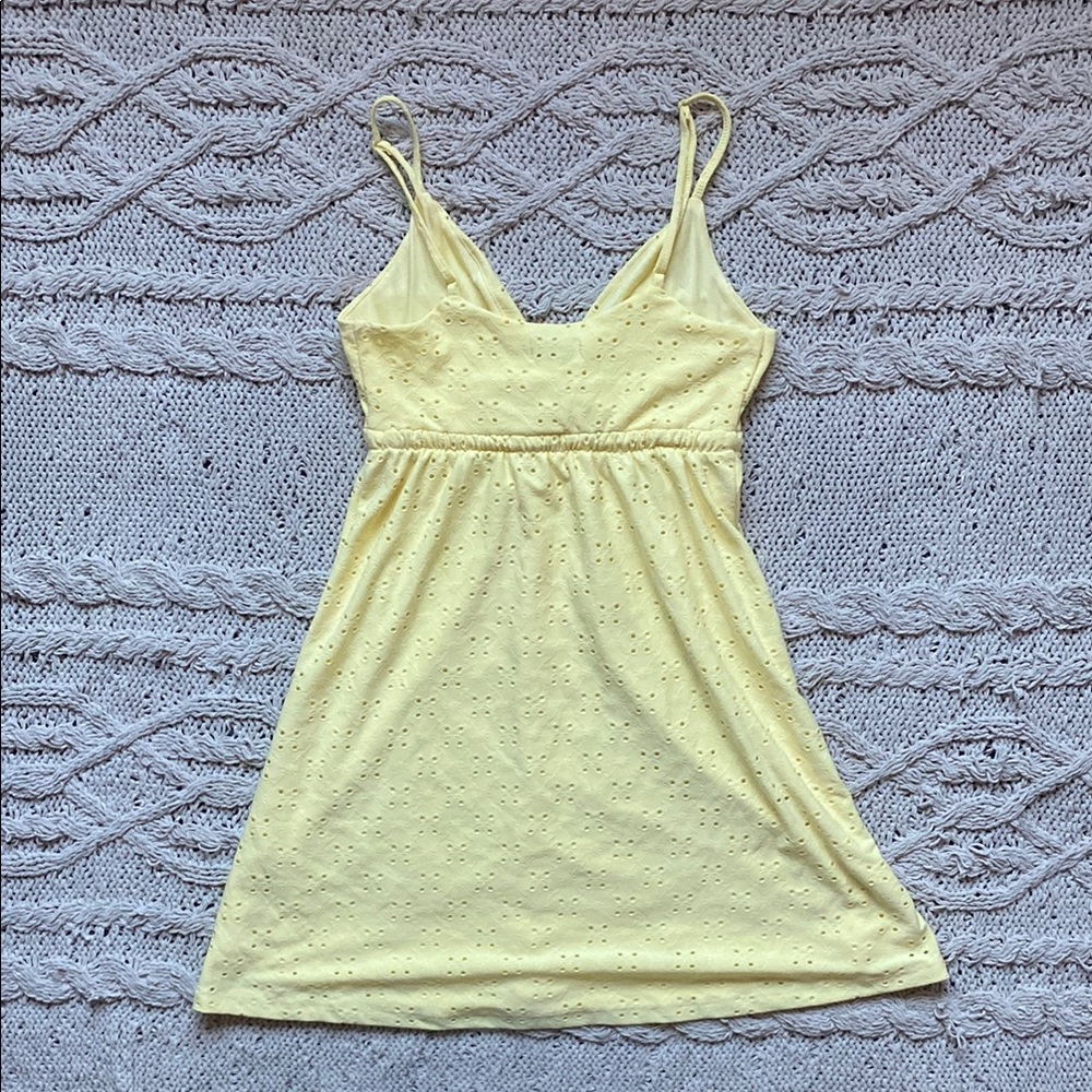 Wild Fable - Butter Yellow Eyelet Sundress w/ Adjustable Straps - Picture 5 of 5